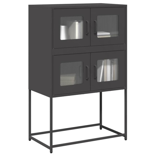  Highboard Sort 68x39x107 cm Stål 8721158371782