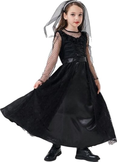 Halloween Gothic Girl Kostyme 5-6 år Halloween Gothic Girl Kostyme 5-6 år