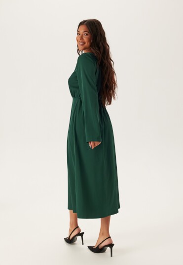 Bubbleroom Boatneck Satin Midi Dress Bubbleroom Boatneck Satin Midi Dress