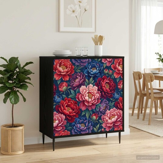 vidaXL Serviesskap AACHEN Svart eik 69 x 33 x 76 cm Konstruert tre