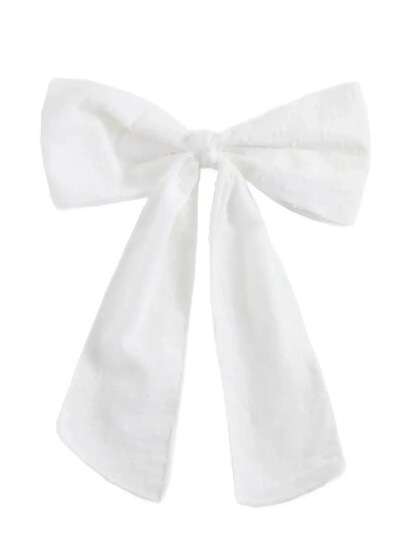Mango Bow Hairclip White ONE SIZE