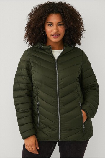 Zizzi Jakke caSally L/S Jacket Grønn