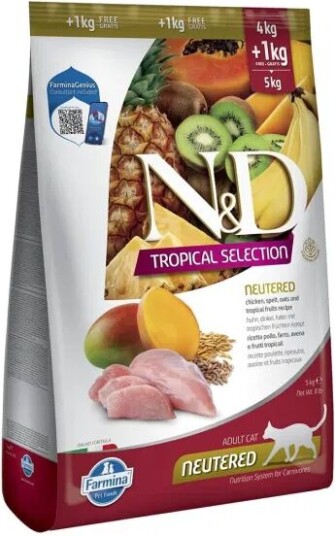 Farmina N&D Cat Tropical Chicken Neutered 5 kg
