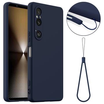 Sony Xperia 1 VI Liquid Silikondeksel MagSafe kompatibel Mørkeblå