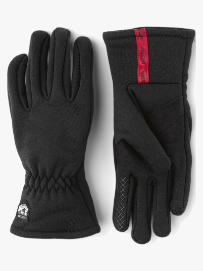 Hestra TOUCH POINT FLEECE LINER JR. - 5 FINGER  SVART