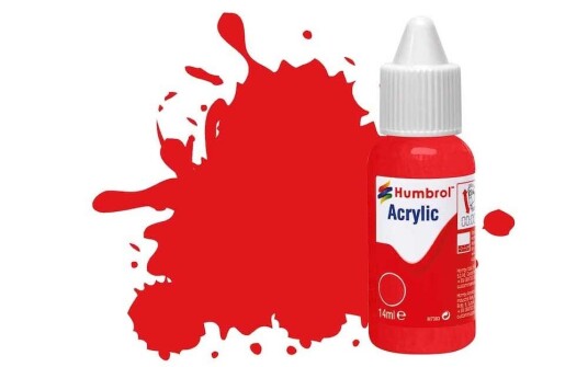 Humbrol Akryl No 209 Fire Orange - Blank 14ml Dropper Bottle