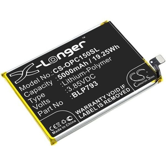 OPPO Realme C12 batteri (5000 mAh 3.85 V, Sort)
