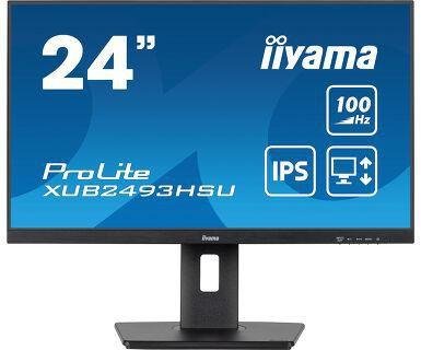 Iiyama Prolite XUB2493HSU-B7 24" Full HD IPS Skjerm med innebygde høyttalere - Matt Svart Iiyama Prolite XUB2493HSU-B7 24" Full HD IPS Skjerm med innebygde høyttalere - Matt Svart