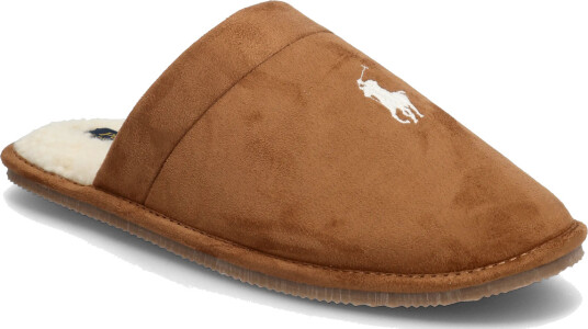Polo Ralph Lauren Klarence Microsuede Scuff Slipper - Brown - 40