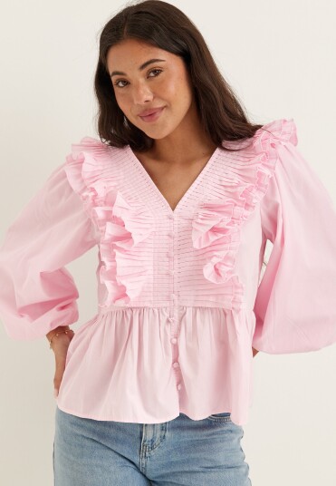 Yas Yasruna 3/4 RUFFLE TOP