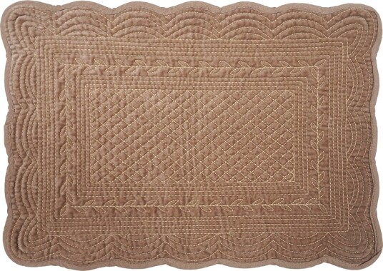 Christiania Glasmagasin Tekstil Dekkebrikke Velour 35x50cm Sand