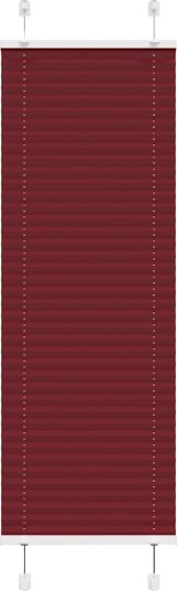  Plisségardin Bordeaux Rød 40x100 cm Stoff Bredde 39,4