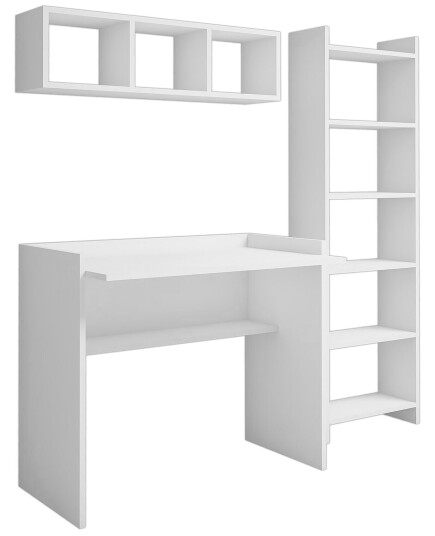 Kontormøbelsett Chalaban 90 cm Hvit