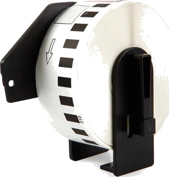 TB DK22210 Løpende Taperull Sort på Hvit 29mm (30.48m) erstatter Brother DK-22210