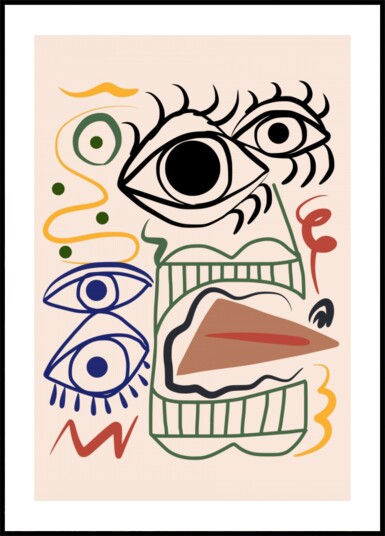 Modern Abstract Face Plakat / 21x30
