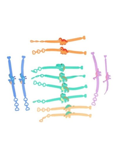 LG-Imports Bracelet Dinosaur Color set of 12pcs.