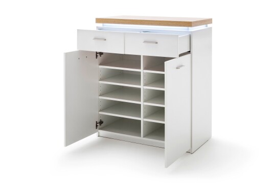 Kommode Sirbaugh 85 cm Hvit | Eik