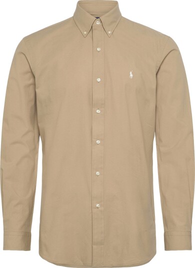 Polo Ralph Lauren Custom Fit Stretch Poplin Shirt Beige S Polo Ralph Lauren Custom Fit Stretch Poplin Shirt Beige S