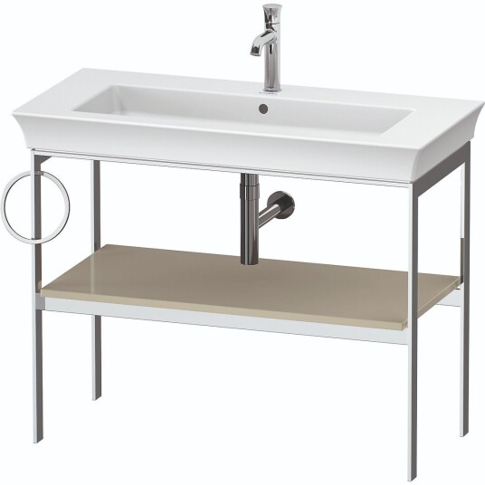 Duravit White Tulip Metallkonsoll 98,4x45x76 cm Taupe Høyglans/Krom