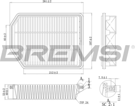 Luftfilter BREMSI FA1189 Luftfilter BREMSI FA1189