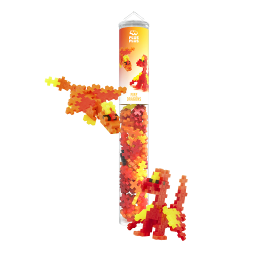 Plus Plus Fire Dragons 100 Stk Rør Orange One Size