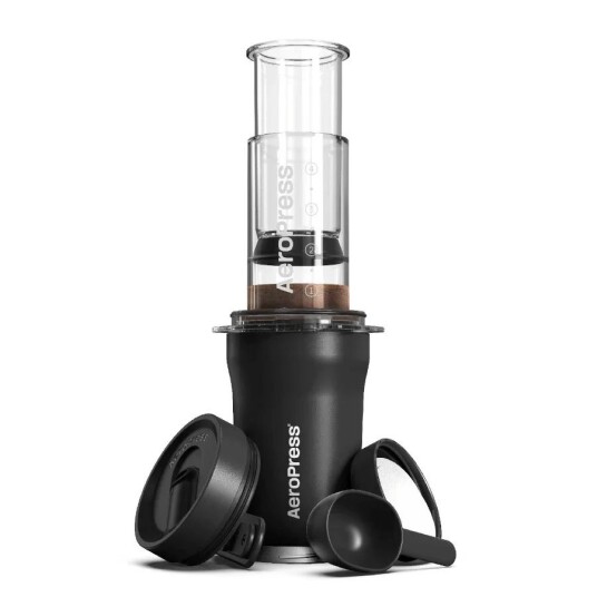 Aeropress Coffee Maker - Go Plus - Black Aeropress Coffee Maker - Go Plus - Black