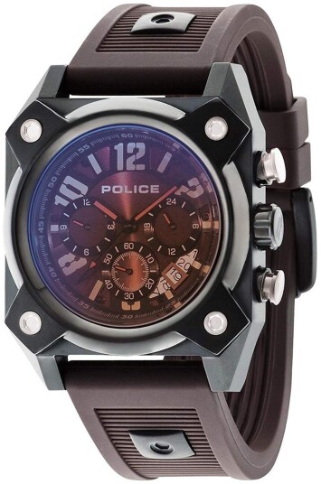 Police Herreklokke PL14690JSB.12AP Hellcat Brun/Gummi Ø44 mm