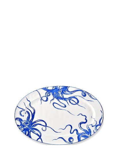 Familianna Seafruit Oval Plate - Blue - ONE SIZE