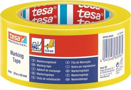 Gulvtape Tesa 60760 Proff 50Mm X 33M Gul Gulvtape Tesa 60760 Proff 50Mm X 33M Gul