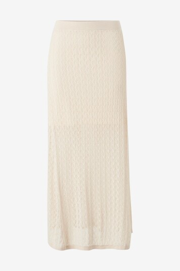 Selected FEMME   Maxi skjørt slfAgny HW Long Knit Skirt   Beige