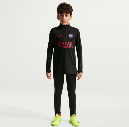 Paris Saint Germain Treningsskjorte Dri FIT Strike Drill   Svart/Rød Barn   Nike størrelse XL: 158 170 cm