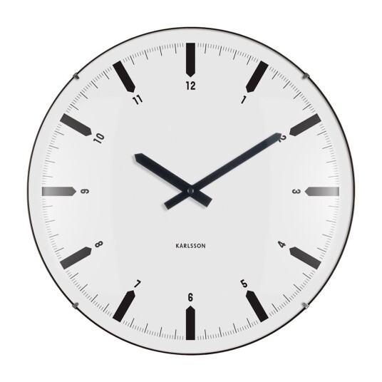 KARLSSON Wall Clock Realista Dome Black - White - Ø 35 CM