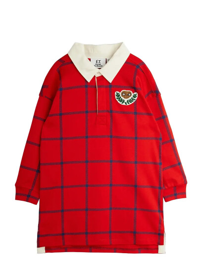 Mini Rodini E.t Patch Rugby Dress   Red   80/86