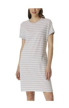 Schiesser Women Shortsleeve Nightshirt Hvit/GrA bomull 38 Dame