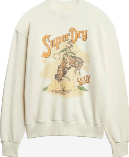 Superdry Souvenir Graphic Loose Crew   CREAM   10