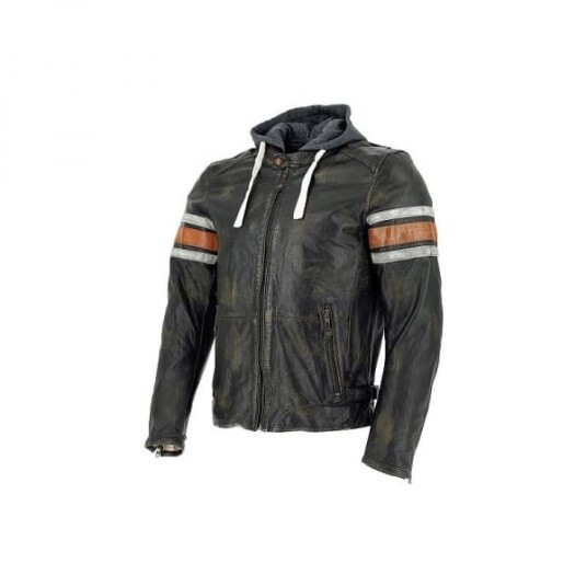 Richa Toulon Skinnjakke Svart/Orang 12XL Richa Toulon Skinnjakke Svart/Orang 12XL