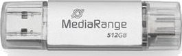 MediaRange MR940 USB-minne 512 GB USB-A USB-C 3.2 Sølv