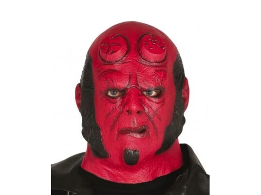 Div Lev. Rød Dæmon Maske Div Lev. Rød Dæmon Maske