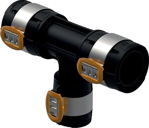 Geberit Flowfit T-Stykke Reduceret: Materiale=Ppsu D=63Mm D1=50Mm D2=63Mm