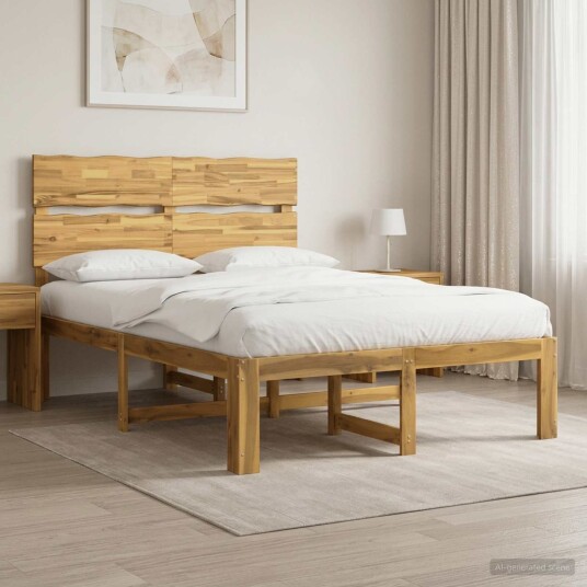 vidaXL Dobbel Sengramme med Hodegjerde ROSTOCK Hvit 150 x 200 cm