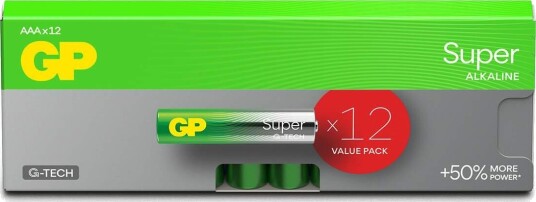 GP Super Alkaline Batteri AAA LR03 12-pk