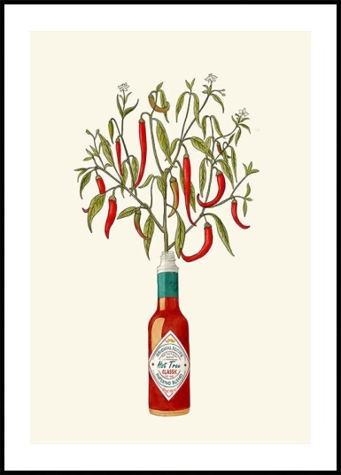 Chili Pepper Plant Plakat Plakat / 40x50cm Chili Pepper Plant Plakat Plakat / 40x50cm