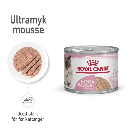 Royal Canin Våtfôr Kattunge Mother & Babycat Soft Mousse 195 g Royal Canin Våtfôr Kattunge Mother & Babycat Soft Mousse 195 g