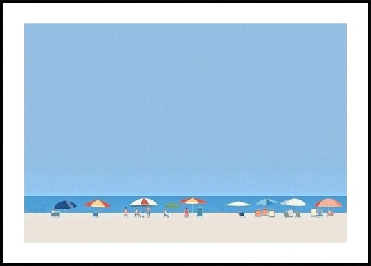 Umbrellas on the Shore Plakat Plakat / 100x150cm