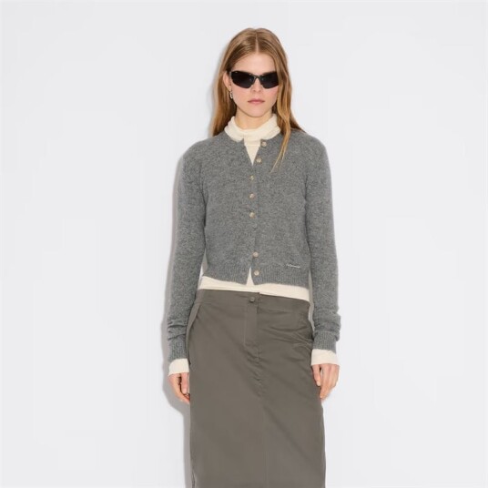 Holzweiler Cashmere Cardigan Dark Grey Holzweiler Cashmere Cardigan Dark Grey