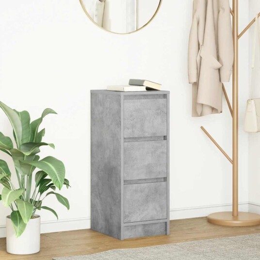  Skjenk betonggrå 29,5x34x76 cm konstruert tre
