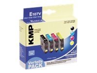 Kmp Vorteilspack E107+E108+E109+E110 - 4-Pack - Svart Gul Cyan Magenta - Kompatibel - Blekkpatron (Alternativ For: Epson T0711 Epson T0712 Epson T0713 Epson T0714) - For Epson Stylus Sx100 Sx105 Sx200 Sx400 Sx405 Sx600 Stylus Office B40, Kmp Vorteilspack E107+E108+E109+E110 - 4-Pack - Svart Gul Cyan Magenta - Kompatibel - Blekkpatron (Alternativ For: Epson T0711 Epson T0712 Epson T0713 Epson T0714) - For Epson Stylus Sx100 Sx105 Sx200 Sx400 Sx405 Sx600 Stylus Office B40,