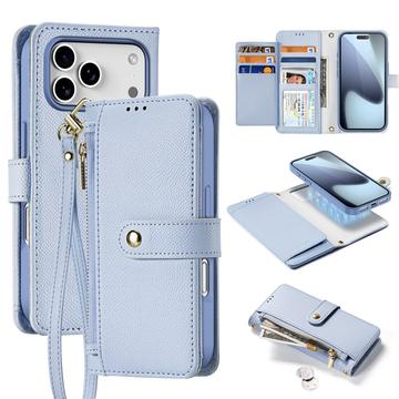 Dux Ducis iPhone 17 Pro Max  Lawa lommebokveske i lær med magnetisk deksel   babyblå