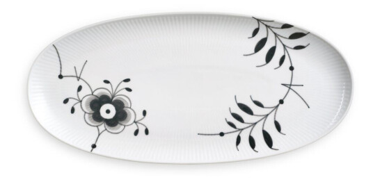 Royal Copenhagen Black Fluted Mega fat ovalt 37 cm