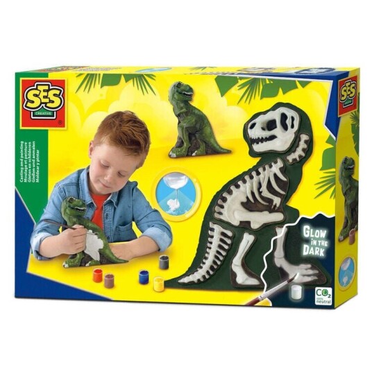 SES Creative Casting and painting T-Rex with skeleton S14206